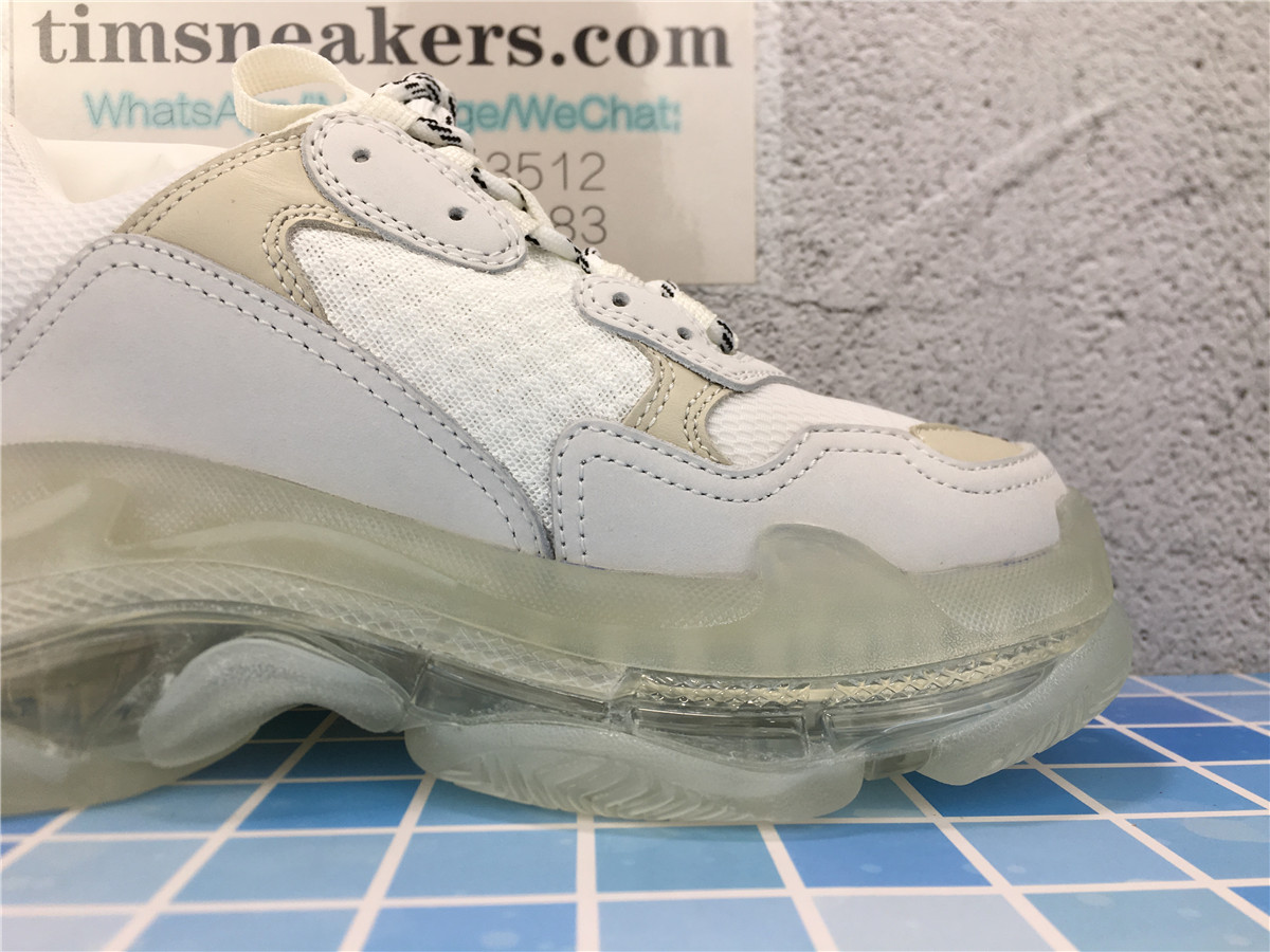G5 Batch Balenciaga Triple S Clear Sole White Sneakers
